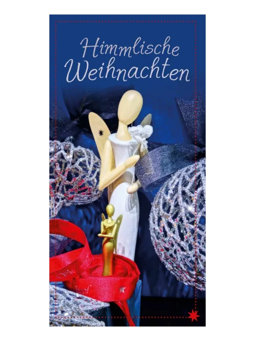 Sternkopf-Engel Karte Weihnachten blau